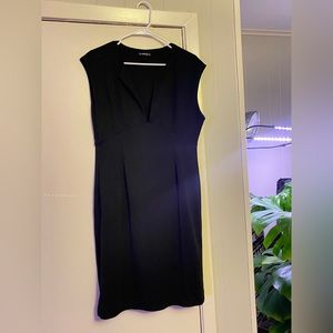 Black formal midi dress